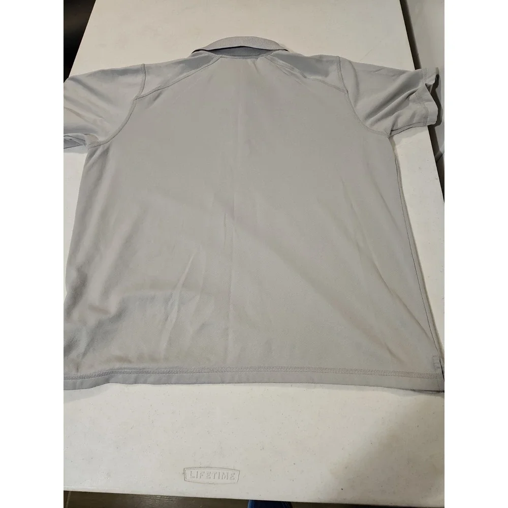 The North Face Men's Large Gray Performance Polo Shirt Short Sleeve (1841